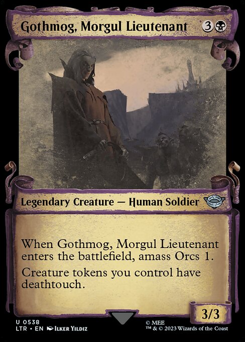 MTG Gothmog, Morgul Lieutenant LTR 538 Showcase Scrolls of Middle-earth Silver Foil