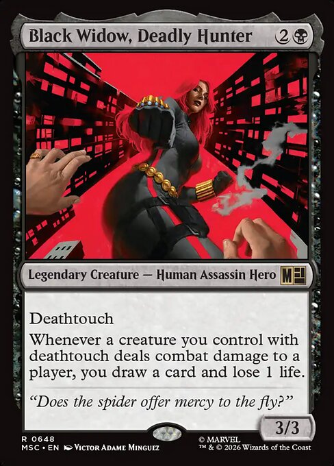 MTG Black Widow, Deadly Hunter MSC 648 Regular Foil