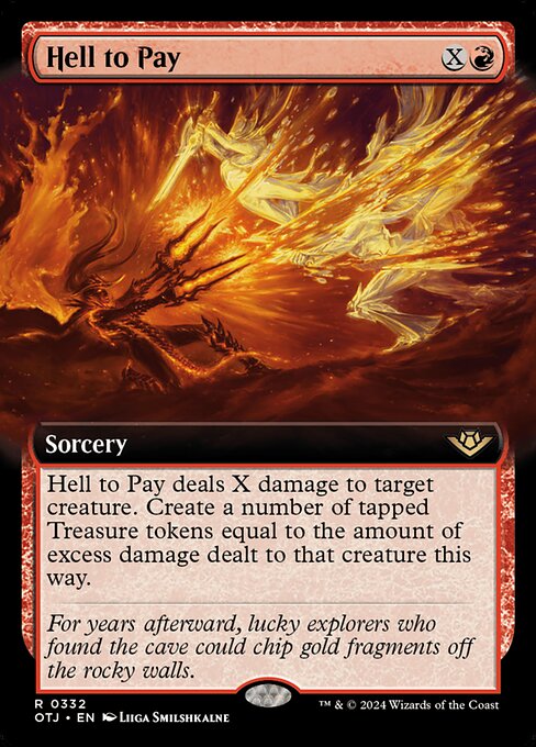 MTG Hell to Pay OTJ 332 Extended Art Foil