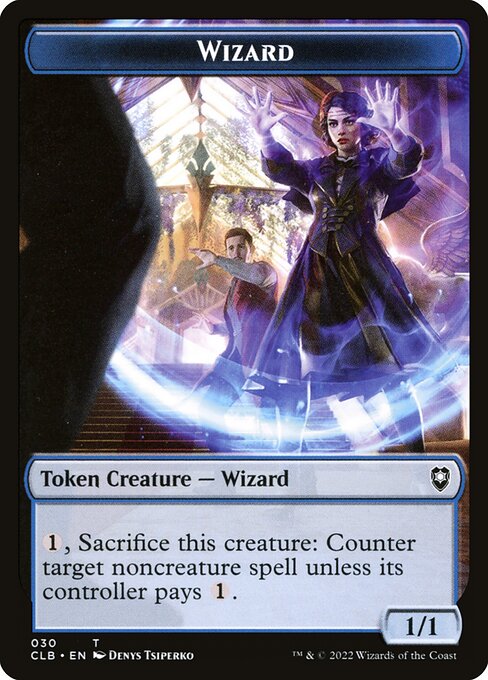 MTG Wizard Token CLB 030 Token Nonfoil