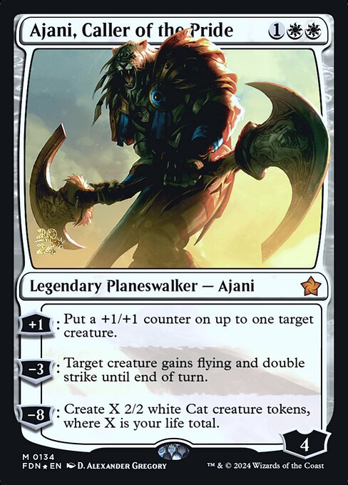 MTG Ajani, Caller of the Pride PFDN 134s Prerelease Foil