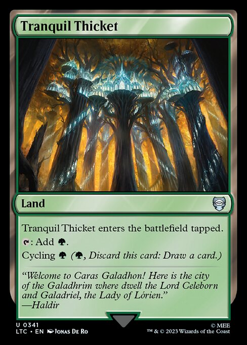 MTG Tranquil Thicket LTC 341 Alternate Art Nonfoil