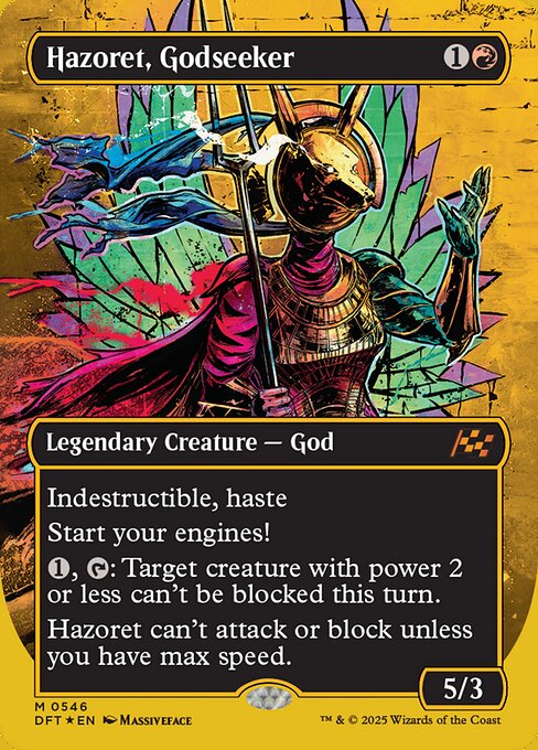 MTG Hazoret, Godseeker DFT 546 Borderless Graffiti Giant First-Place Foil