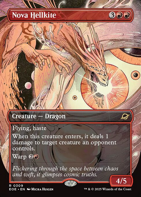 MTG Nova Hellkite EOE 309 Borderless Surreal Space Nonfoil