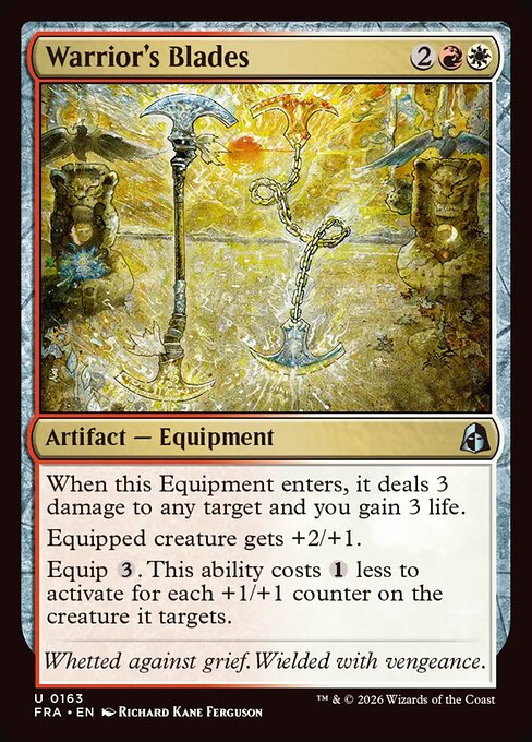 MTG Warrior's Blades FRA 163 Standard Foil front