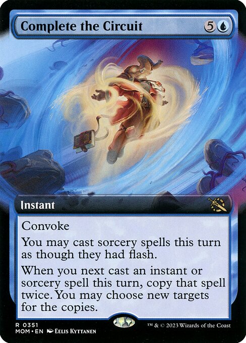 MTG Complete the Circuit MOM 351 Extended Art Foil
