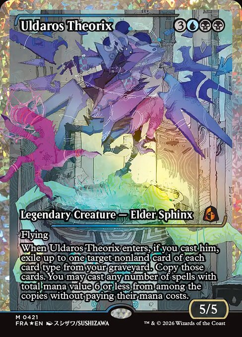 MTG Uldaros Theorix FRA 421 Japan Showcase Fracture Foil front