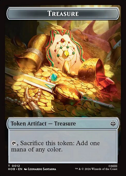 MTG Treasure Token HOB 012 Token Foil