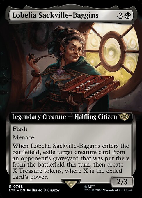 MTG Lobelia Sackville-Baggins LTR 768 Extended Art Surge Foil