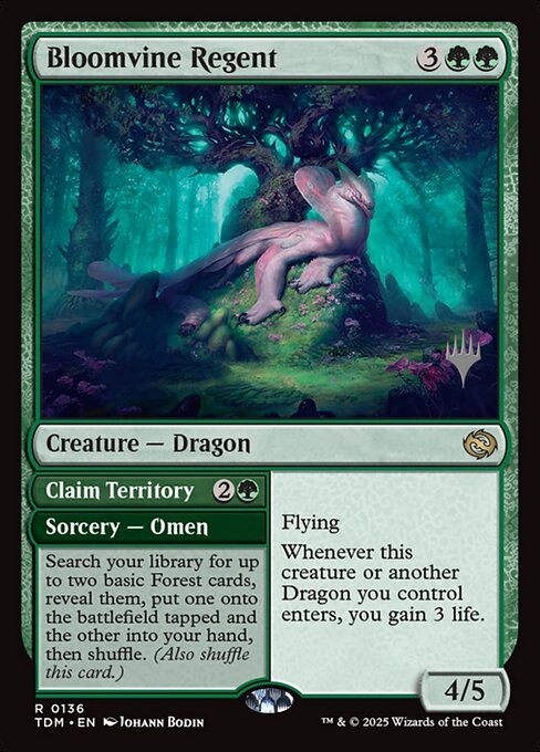 MTG Bloomvine Regent // Claim Territory PTDM 136p Promo Pack Foil