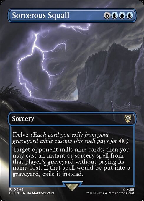 MTG Sorcerous Squall LTC 548 Showcase Ring Surge Foil