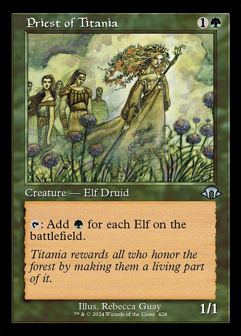 MTG Priest of Titania MH3 428 Retro Frame Nonfoil