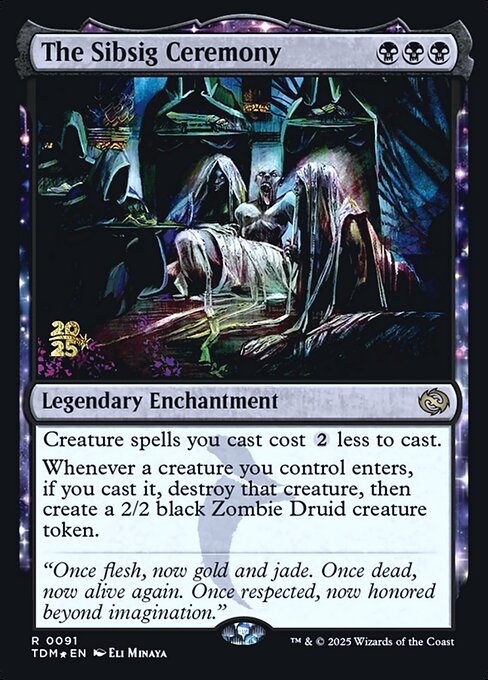 MTG The Sibsig Ceremony PTDM 091s Prerelease Foil