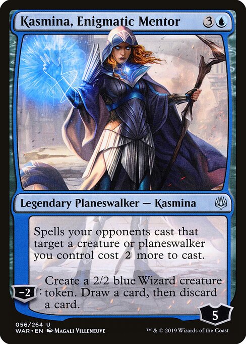 MTG Kasmina, Enigmatic Mentor WAR 056 Standard Nonfoil front