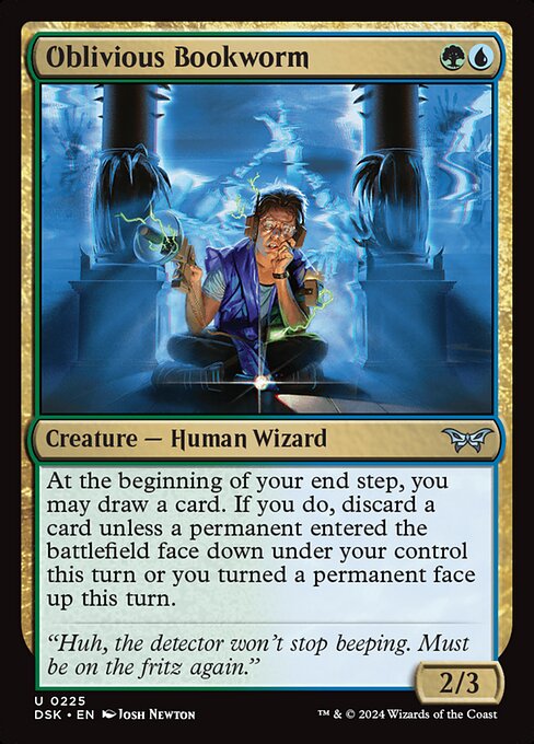 MTG Oblivious Bookworm DSK 225 Regular Foil