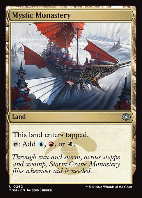MTG Mystic Monastery TDM 262 Regular Nonfoil