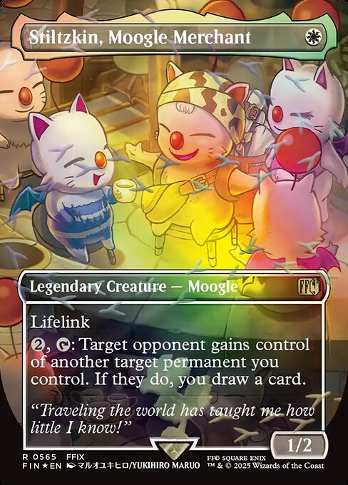 MTG Stiltzkin, Moogle Merchant FIN 565 Borderless Chocobo Bundle Chocobo Track Foil