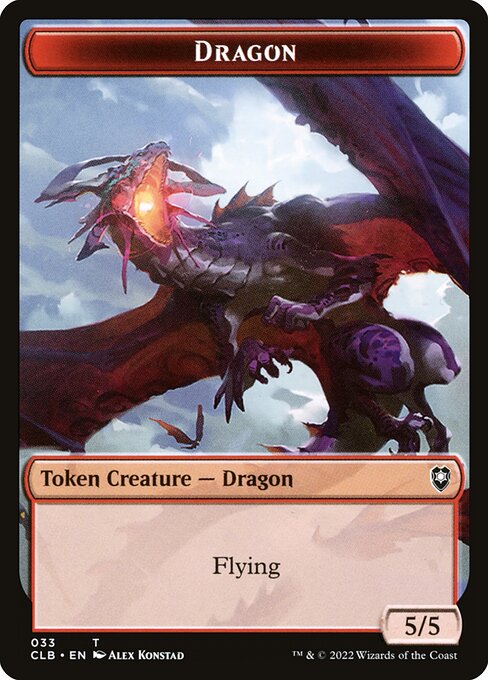 MTG Dragon Token CLB 033 Token Nonfoil
