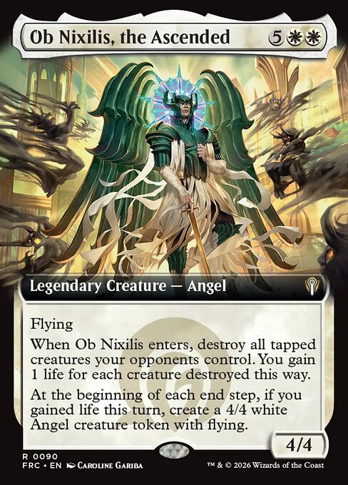 MTG Ob Nixilis, the Ascended FRC 090 Extended Art Nonfoil front
