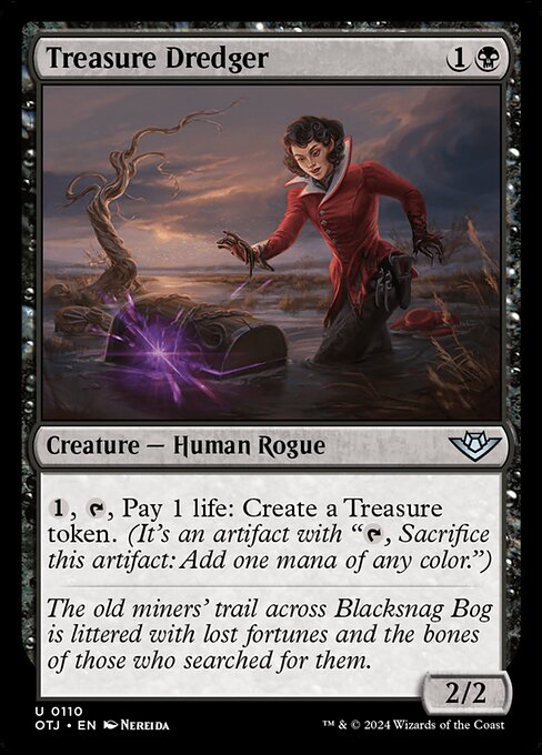 MTG Treasure Dredger OTJ 110 Regular Foil