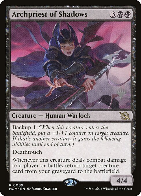 MTG Archpriest of Shadows PMOM 089p Promo Pack Foil