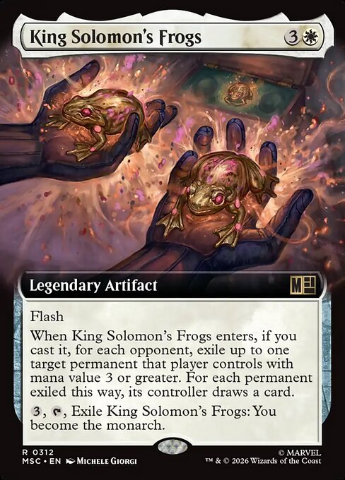 MTG King Solomon's Frogs MSC 312 Extended Art Nonfoil