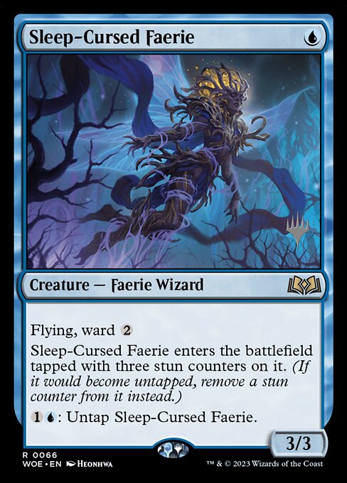 MTG Sleep-Cursed Faerie PWOE 066p Promo Pack Foil