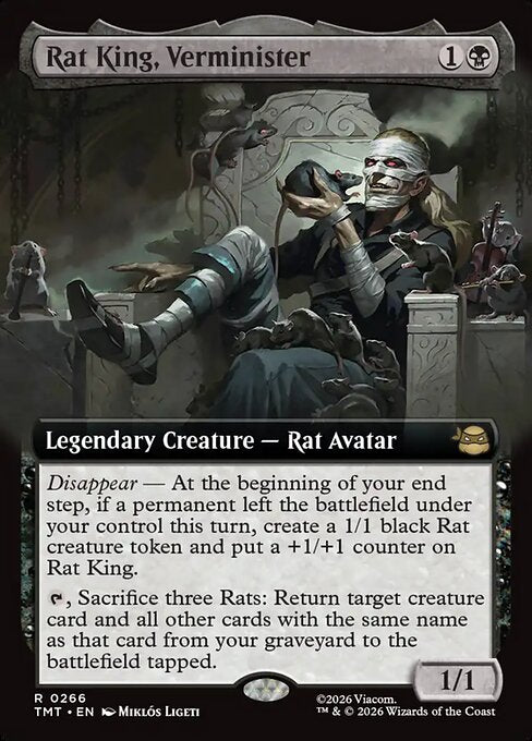 MTG Rat King, Verminister TMT 266 Extended Art Foil
