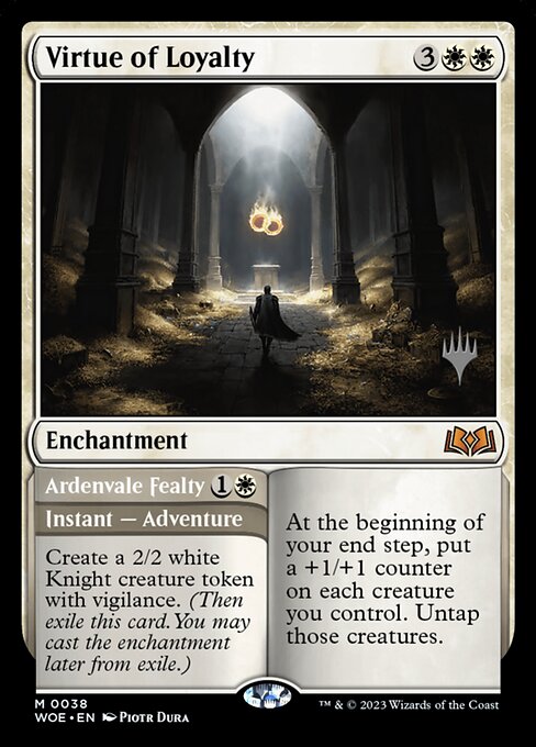 MTG Virtue of Loyalty // Ardenvale Fealty PWOE 038p Promo Pack Foil