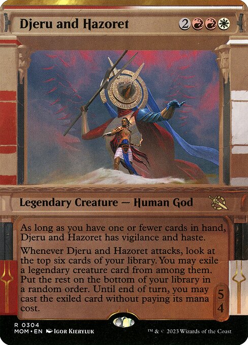 MTG Djeru and Hazoret MOM 304 Planar Showcase Foil