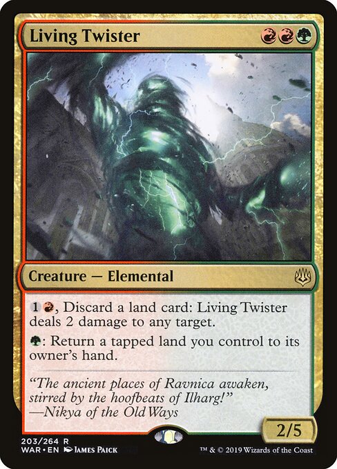 MTG Living Twister WAR 203 Standard Foil front