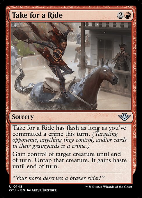 MTG Take for a Ride OTJ 148 Regular Foil