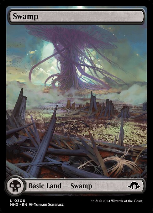 MTG Swamp MH3 306 Full Art Eldrazi Land Foil