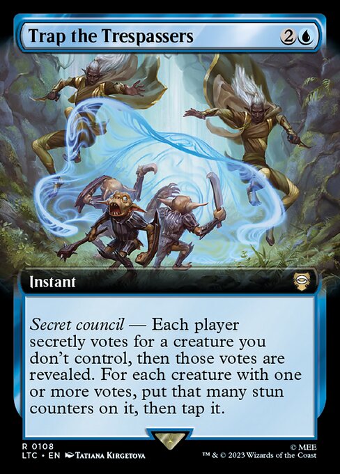 MTG Trap the Trespassers LTC 108 Extended Art Nonfoil