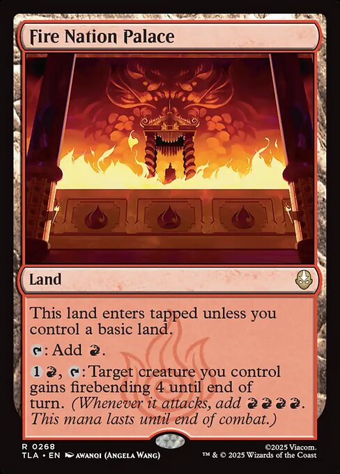 MTG Fire Nation Palace TLA 268 Regular Foil