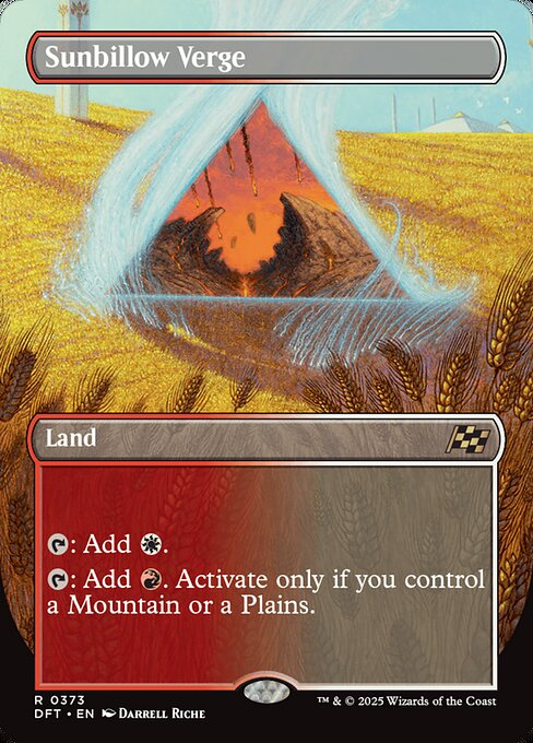 MTG Sunbillow Verge DFT 373 Borderless Verge Nonfoil