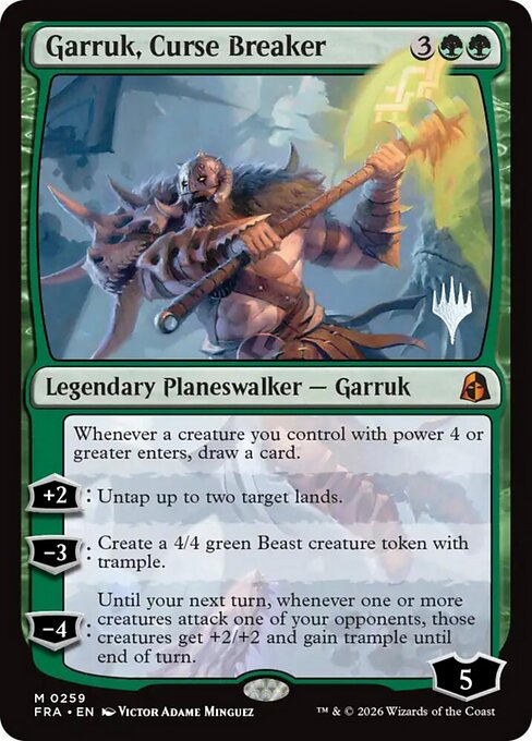 MTG Garruk, Curse Breaker PFRA 259P Promo Pack Nonfoil front