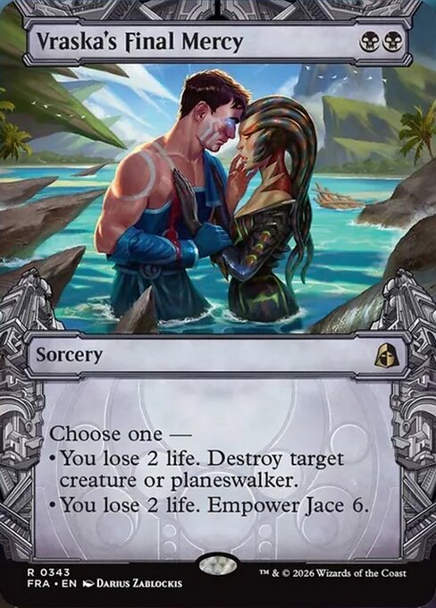 MTG Vraska's Final Mercy FRA 343 Sculptor's Stronghold Nonfoil front
