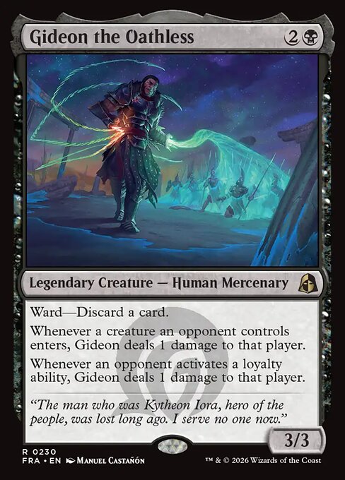 MTG Gideon the Oathless FRA 230 Standard Foil front