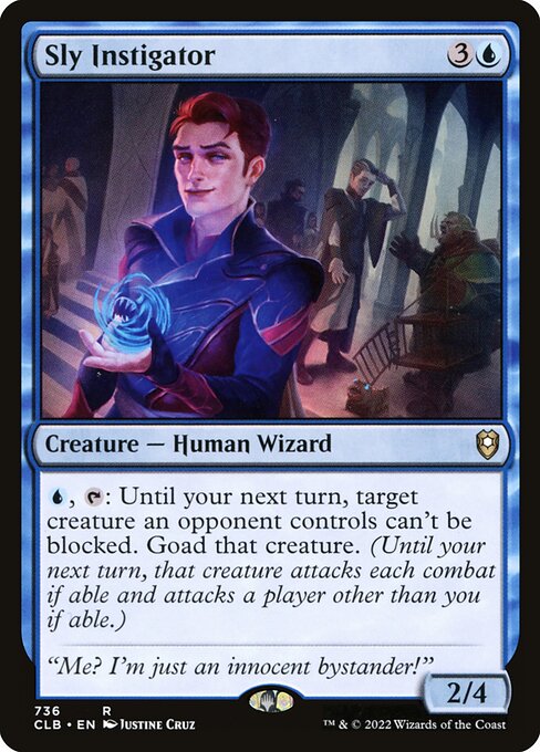 MTG Sly Instigator CLB 736 Commander Deck Nonfoil