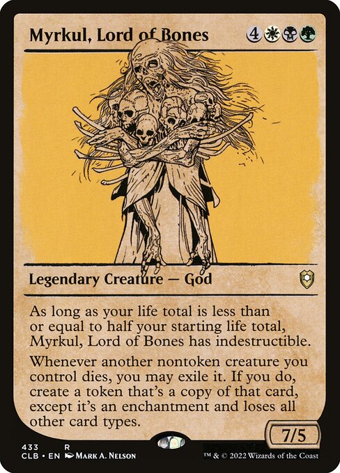 MTG Myrkul, Lord of Bones CLB 433 Showcase Rulebook Nonfoil