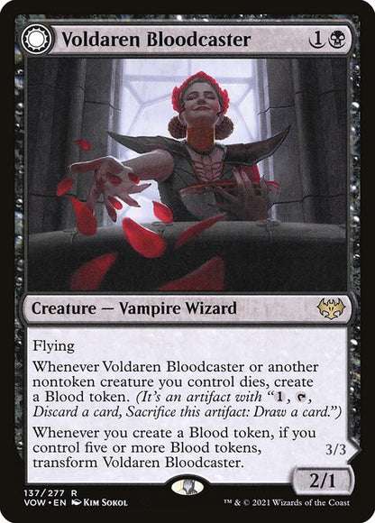 MTG Voldaren Bloodcaster // Bloodbat Summoner VOW 137 Standard Foil front