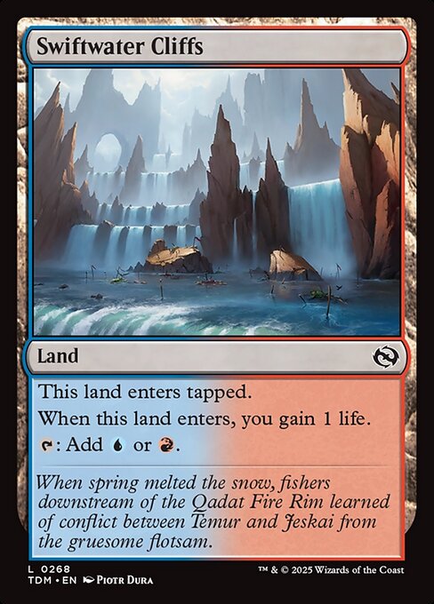MTG Swiftwater Cliffs TDM 268 Regular Nonfoil