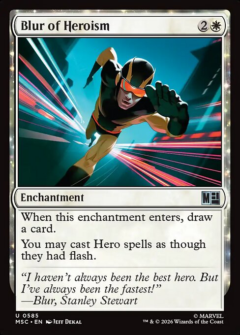 MTG Blur of Heroism MSC 585 Regular Foil