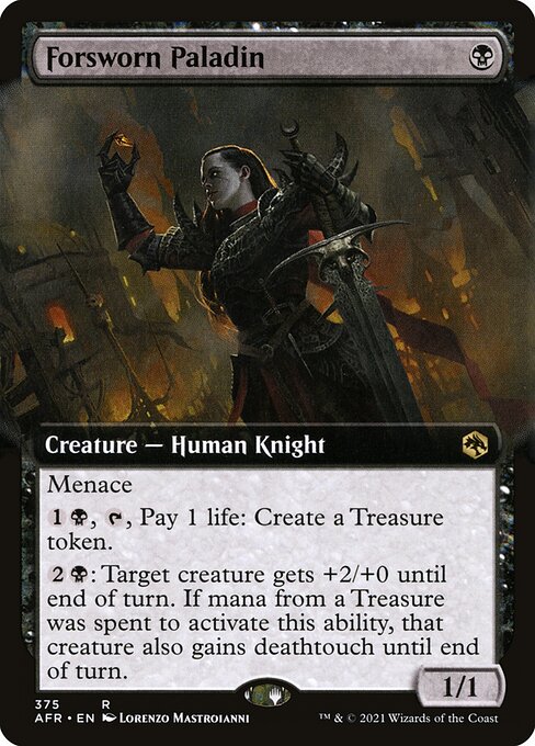 MTG Forsworn Paladin AFR 375 Extended Art Nonfoil