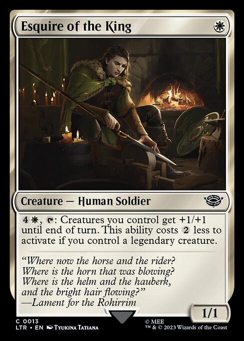 MTG Esquire of the King LTR 013 Regular Foil