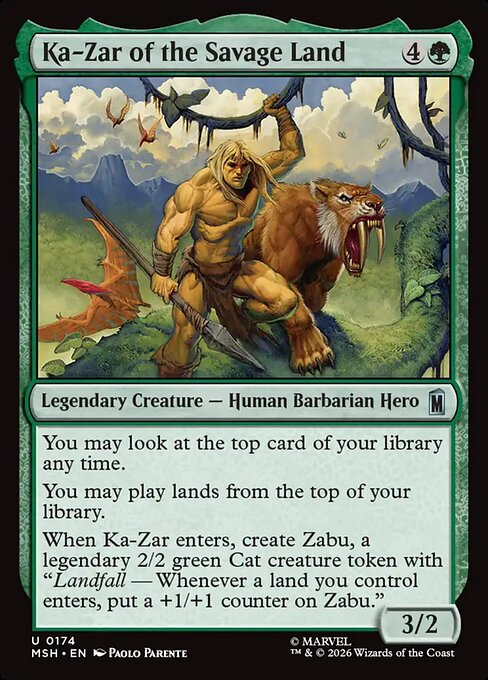 MTG Ka-Zar of the Savage Land MSH 174 Regular Nonfoil