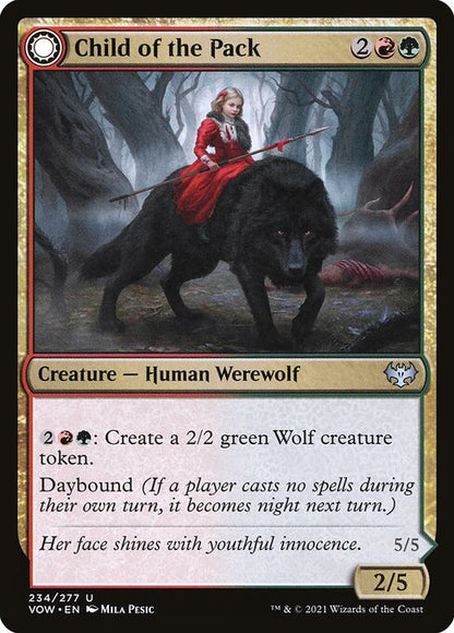 MTG Child of the Pack // Savage Packmate VOW 234 Standard Nonfoil front