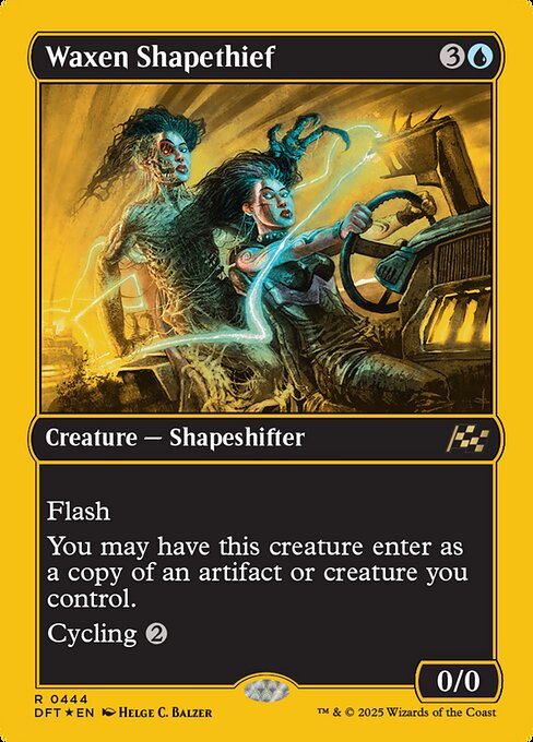 MTG Waxen Shapethief DFT 444 Regular First-Place Foil