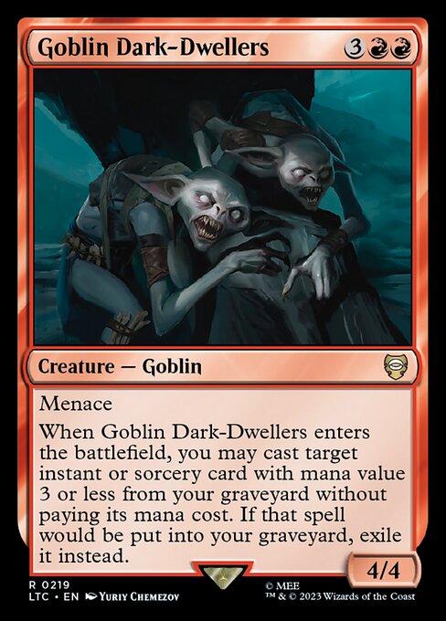 MTG Goblin Dark-Dwellers LTC 219 Alternate Art Nonfoil